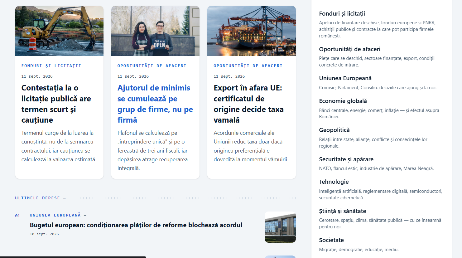 Corespondenta — product screenshot
